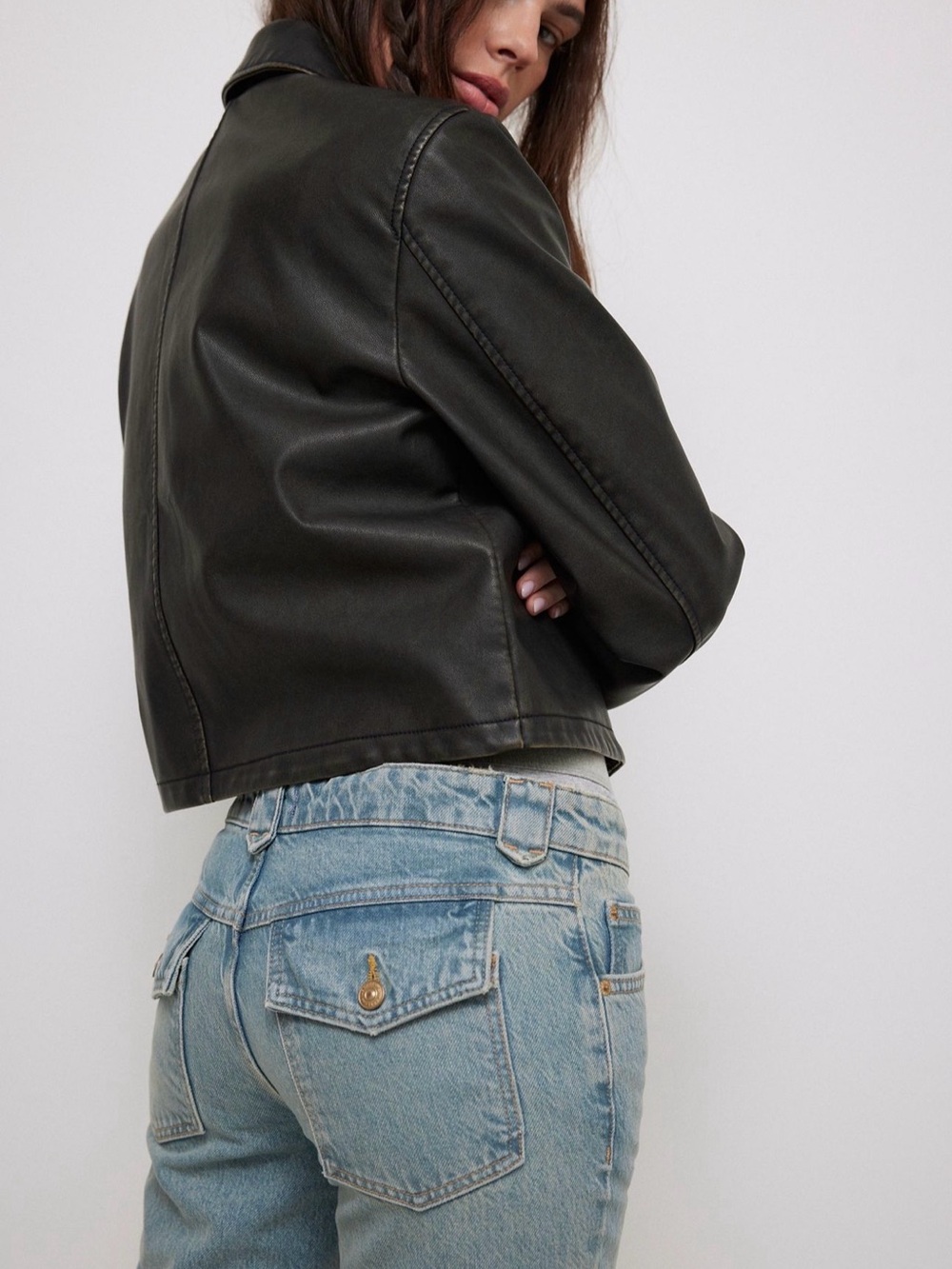 Free People Flora Low Rise Bootcut Jeans We The Free Light Blue Kismet - Picture 6 of 8